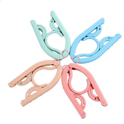 Picture of 5pcs Hanger Anti-cracking Lightweight Portable Travel Cloth Clothes Rack Clothing Hook Pakaian Cangkuk Rak