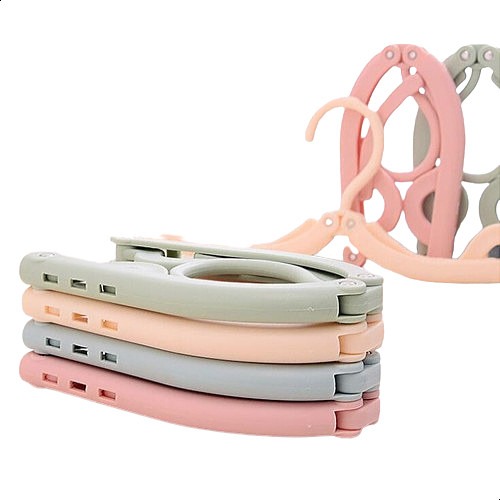 Picture of 5pcs Hanger Anti-cracking Lightweight Portable Travel Cloth Clothes Rack Clothing Hook Pakaian Cangkuk Rak