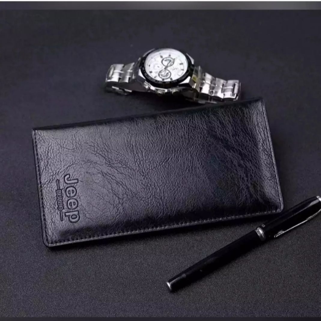 Picture of Jeep Long Black High quality Stylish Artificial Leather wallet for men