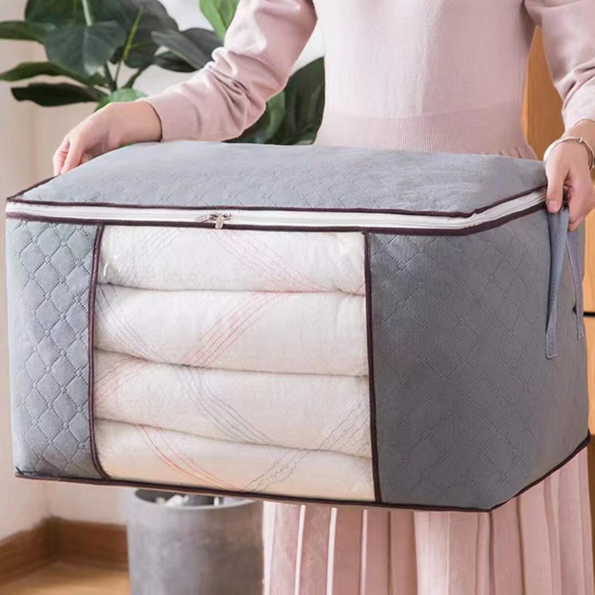 Picture of Large Capacity Quilt & Blanket Storage Bag - Winter Clothes Organizer