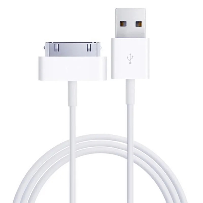 Picture of USB Cable for iPhone 4 4s iPad 2 3 iPod 30 Pin Metal Plug Charger Sync Cable for iPhone 4 4S Charging Data Cable