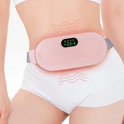 Picture of Women Relieve Period Cramps Heat Belt Curved Heating Massage Pad, backpain, hot water bag, Belly Period Massager, for Women and Girls