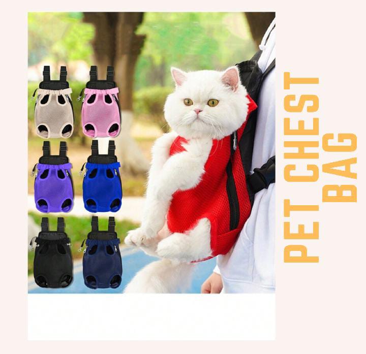 Picture of Small Dog Cat Backpack Breathable Puppy Carrier Bag Large Capacity Foldable Creative Solid Color Portable for Small Dogs Cats