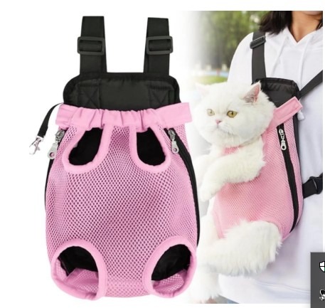 Picture of Small Dog Cat Backpack Breathable Puppy Carrier Bag Large Capacity Foldable Creative Solid Color Portable for Small Dogs Cats