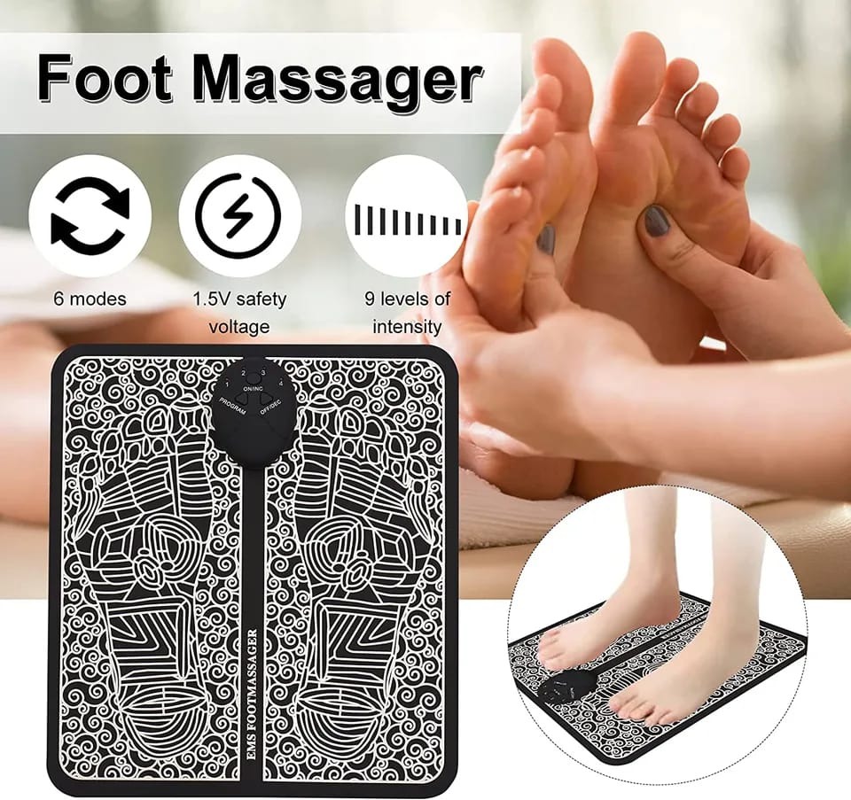 Picture of Rechargeable ( EMS ) FOOT massager mat , Muscle Stimulator, Simulated Massage Therapy for Foot,Hands,Arms,Shoulder,Arthritis Pain and Vericose Veins,Drug-free Pain Relief