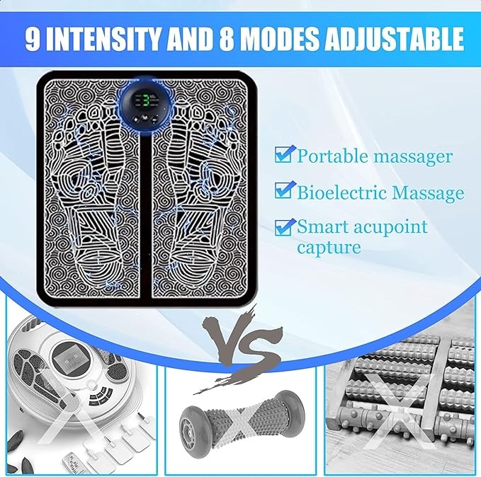 Picture of Rechargeable ( EMS ) FOOT massager mat , Muscle Stimulator, Simulated Massage Therapy for Foot,Hands,Arms,Shoulder,Arthritis Pain and Vericose Veins,Drug-free Pain Relief