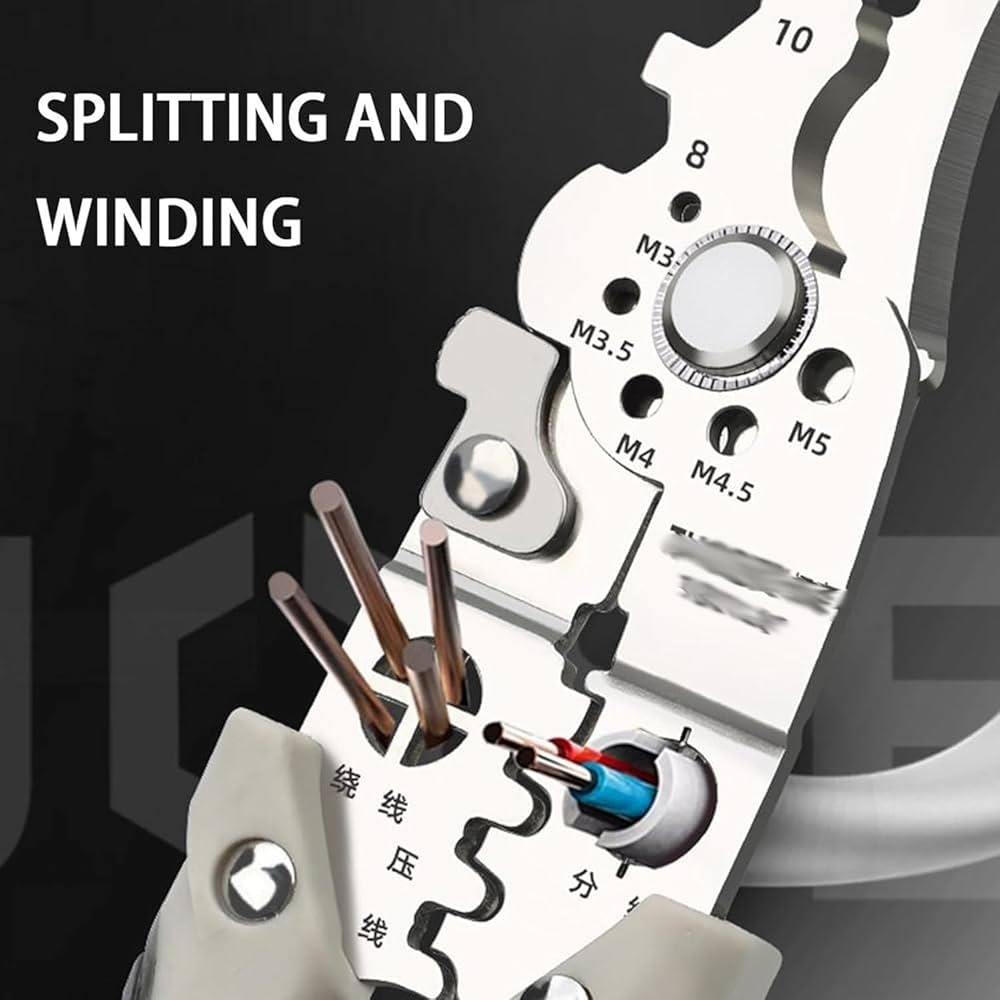 Picture of Premium  Multifunctional Wire Stripper, Crimper & Cable Cutter Pliers – Premium Stainless Steel Electrical Wire Stripping Tool | Professional Electrician’s Choice for Accuracy & Durability Premium Multifunctional Wire Stripper, Crimper & Cable Cutter Plie