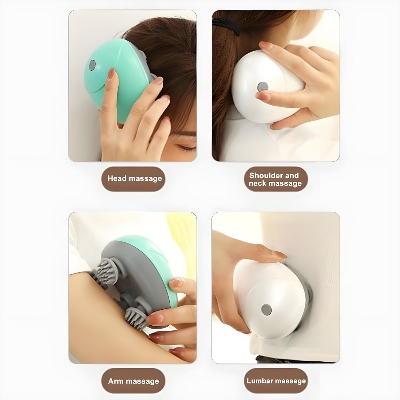 Picture of New Electric Scalp Massager, Portable Head Massager with Kneading 96 Massage Nodes, Handheld Head Scratcher Massager for Stress Relax and Pain Relief, Ideal Gifts for Women, Men