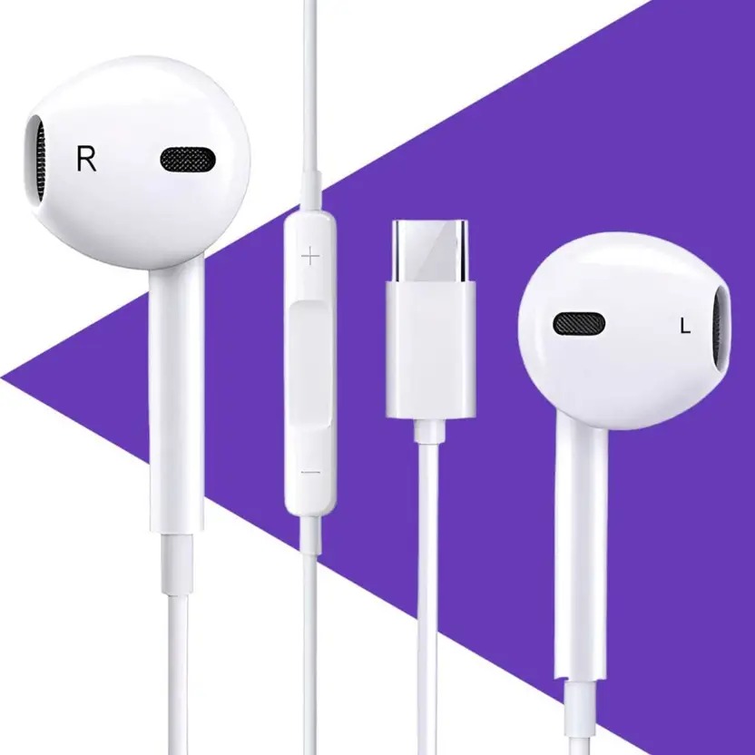Picture of Apple EarPods with Type-C - In-Ear Headphones Earphone for iPhone 13/14/15/16/17 Series Type-C 3.5mm Suitable For Samsung Xiaomi oppo vivo mi realme iPad Tablet