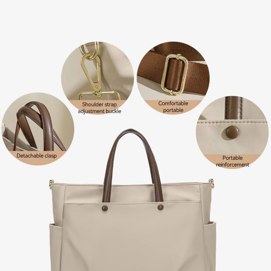 Picture of Waterproof Wear-resistant Handbag for Women, Soft Solid Shoulder Bag