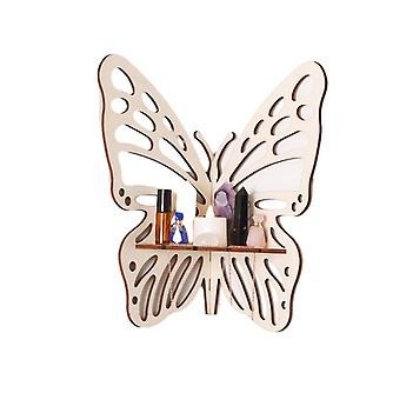Picture of Butterfly Corner Shelf Creative Shelf Wall Decorations Candle Holders for Home Decor Bedroom Corner Books Display Holder Butterfly Shelves Top Shelf Stand Self