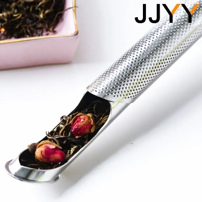 Picture of JJYY Ea Strainer Stainless Steel Infuser Pipe Design Touch Feel Holder Tool Tea Spoon Infuser Filter