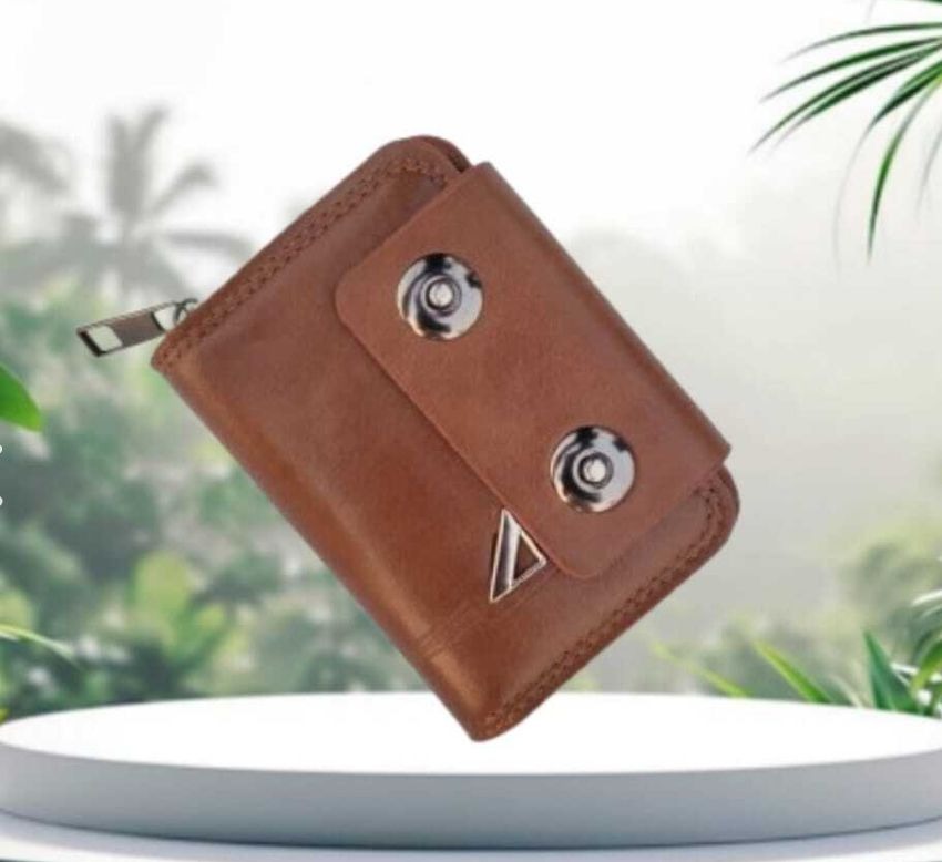 Picture of Men’s & Women’s Stylish Leather Wallet with Zipper & Double Button | Multi Card Holder Purse