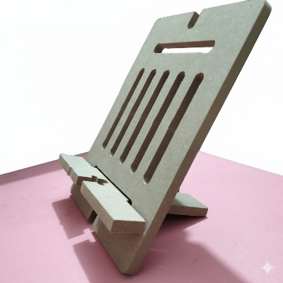 Picture of Desktop Bamboo ipad Stand Charging Tablet Stand Base Practical Wooden Lazy Person Stand Wooden Desk Business Card Holder Stand Display Holders for Desktop Business Cards Stand Tablet stand holder