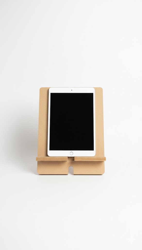 Picture of Desktop Bamboo ipad Stand Charging Tablet Stand Base Practical Wooden Lazy Person Stand Wooden Desk Business Card Holder Stand Display Holders for Desktop Business Cards Stand Tablet stand holder