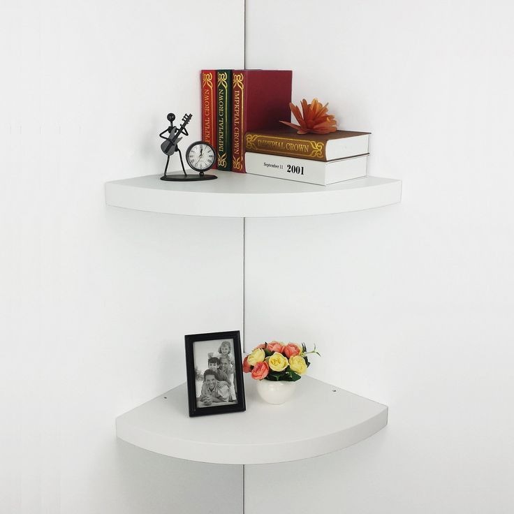 Picture of Wall Mount Projector Storage Rack Corner Shelf Kitchen shelf Wall Shelf Wall-mounted Display Storage Organizer Rack for Living Room Office Home Decor corner shelves Floating bedroom shelf Flower shelf  Top  shelf  Bathrom shelf  Pvc Board