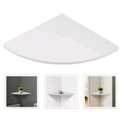 Picture of Wall Mount Projector Storage Rack Corner Shelf Kitchen shelf Wall Shelf Wall-mounted Display Storage Organizer Rack for Living Room Office Home Decor corner shelves Floating bedroom shelf Flower shelf  Top  shelf  Bathrom shelf  Pvc Board