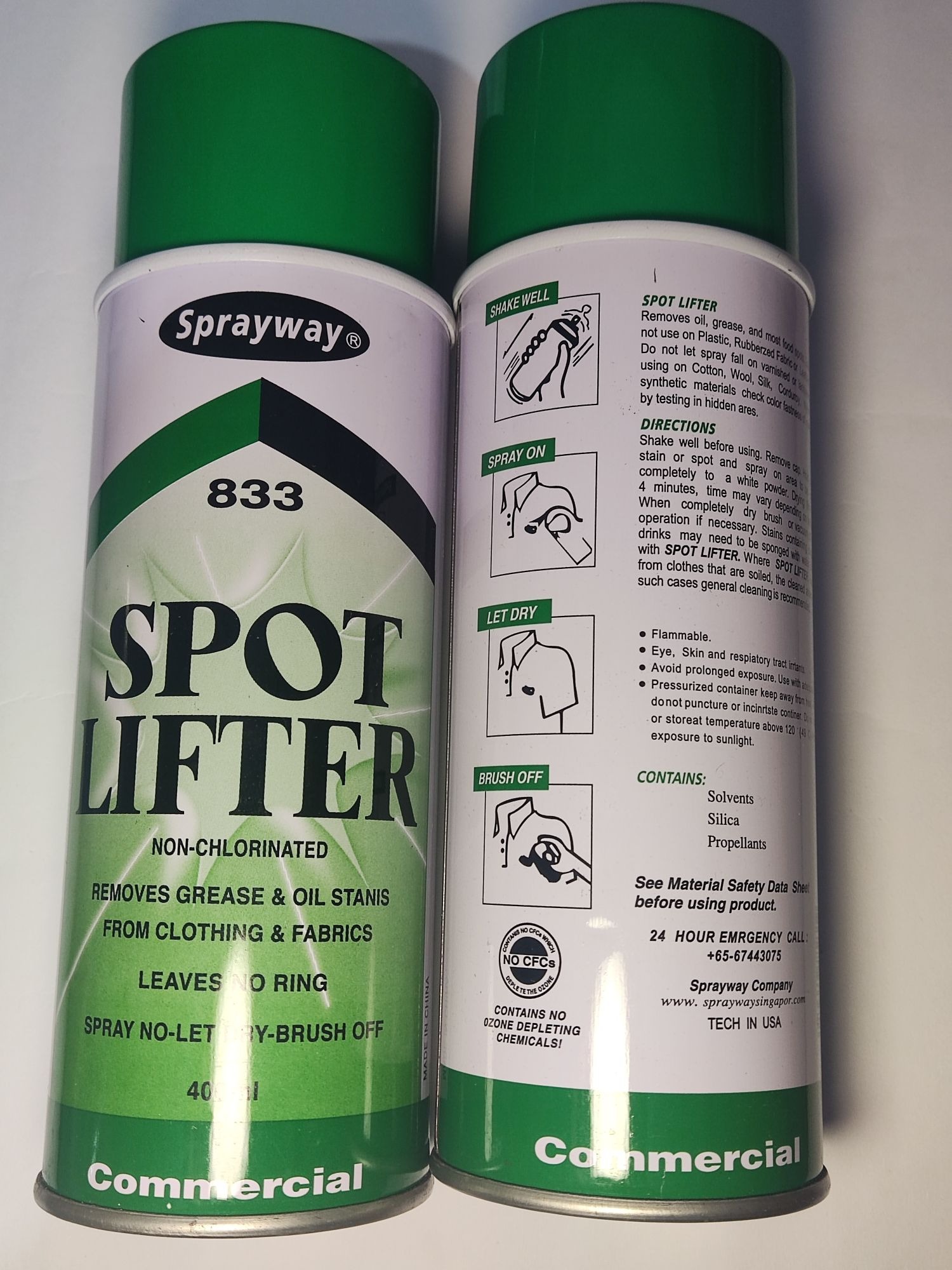 Picture of Sprayway 833 Spot Lifter/Spot Remover Fabric Clothing Stain Remover Spot Lifter Fabric Stains Remover Spray