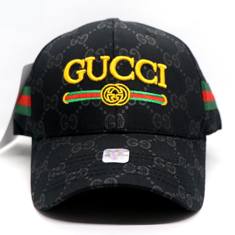 Picture of Black Embroidery logo Cotton Curved Visor Cap