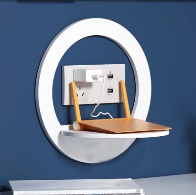 Picture of Router Stand Wall Shelf, No Punching Socket Bracket, Wall-mounted Set-top Box Wifi Stand Wireless Storage Shelf