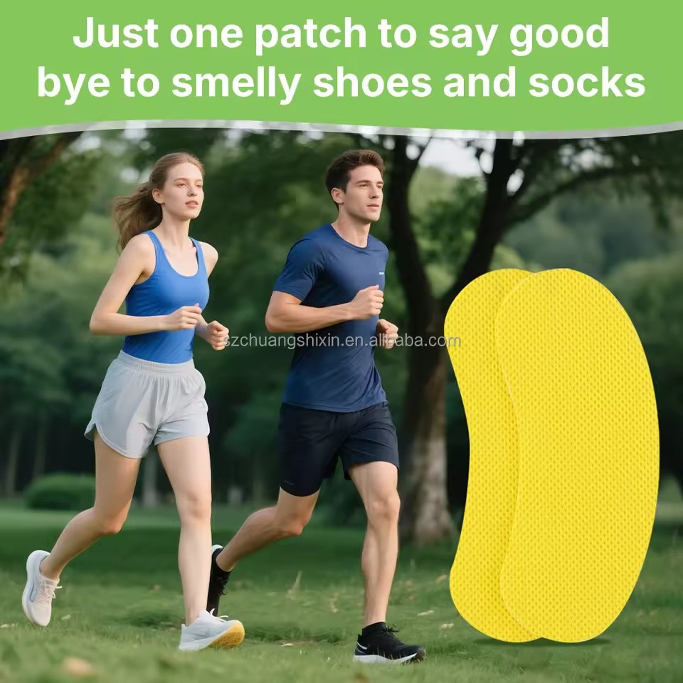 Picture of 10 Pcs Shoes Deodorant Sticker Deodorant Foot Odor Deodorants Sneaker Smell Fresh Fruity Aroma Insole Sterilization Sticker | Deodorization Shoes Insole Sticker Portable Long-lasting Deodorizing Shoe Pad Self-adhesive Anti Odor Fragrant Insoles Patch
