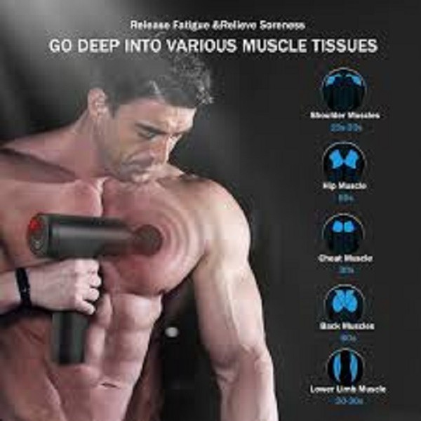 Picture of portable mini massager deep tissue Therapy Rechargeable Mini Gun Massager Body massage, Electric Vibration Body muscle massager Fascial Gun & Recovery device for male and female