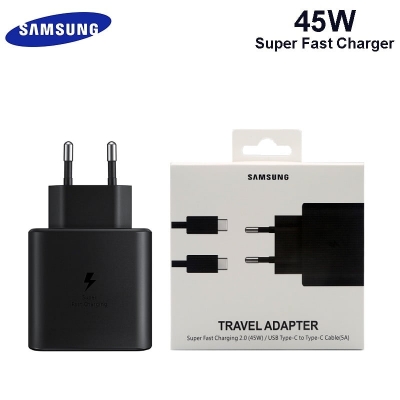 Picture of Samsung 45W PD Super Fast Charger 2.0 with Type C Data Cable from Type C - Premium Quality