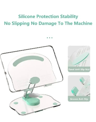 Picture of New 360° Rotation Tablet Desktop Stand Suitable for iPad Pro 9.7 Air 4 5 Mini 6 11 Mi Pad Transparent Acrylic Desktop Phone Stand