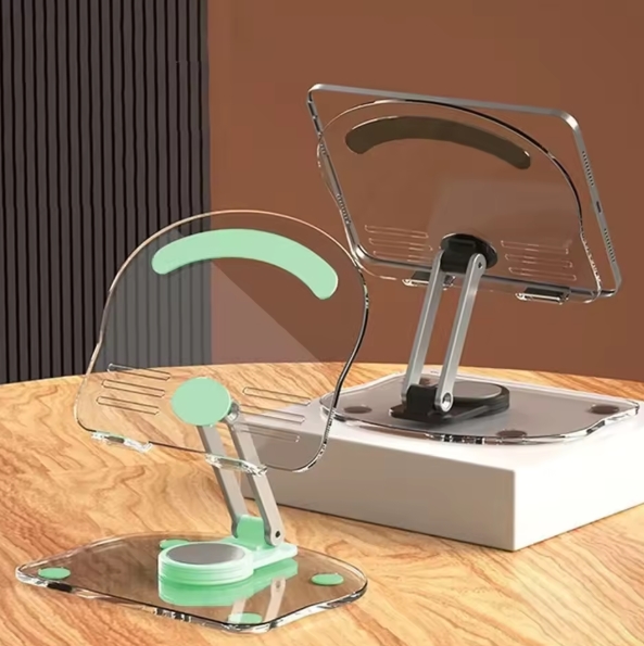 Picture of New 360° Rotation Tablet Desktop Stand Suitable for iPad Pro 9.7 Air 4 5 Mini 6 11 Mi Pad Transparent Acrylic Desktop Phone Stand