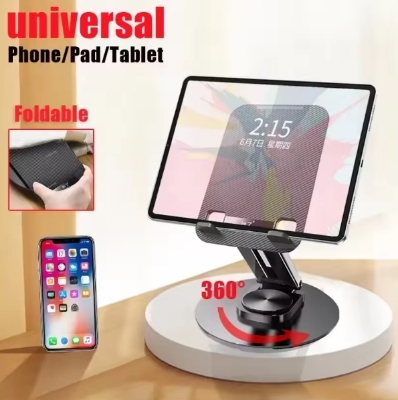 Picture of 360° Rotatable phone Tablet Dual Purpose Holder Adjustable Foldable Desktop Stand, Mobile Stand Holder Compatible For iPhone15 14 ipad Samsung Tablet Stand