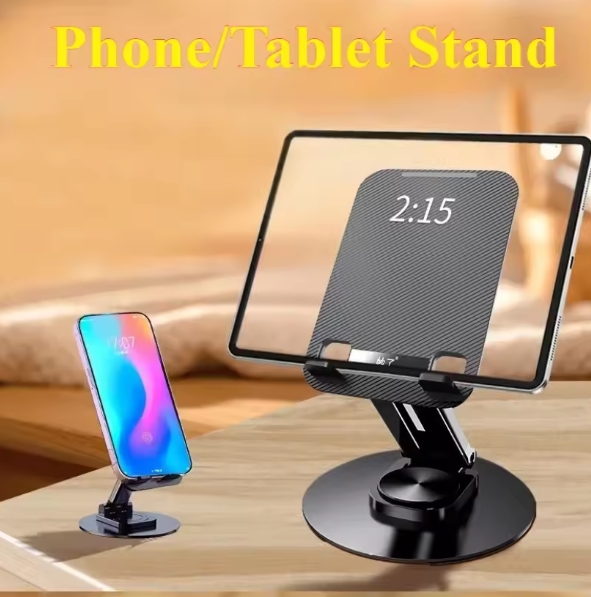 Picture of 360° Rotatable phone Tablet Dual Purpose Holder Adjustable Foldable Desktop Stand, Mobile Stand Holder Compatible For iPhone15 14 ipad Samsung Tablet Stand