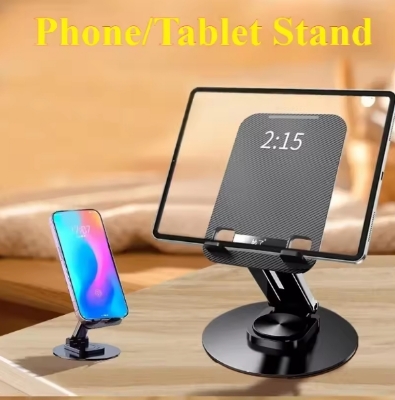 Picture of 360° Rotatable phone Tablet Dual Purpose Holder Adjustable Foldable Desktop Stand, Mobile Stand Holder Compatible For iPhone15 14 ipad Samsung Tablet Stand