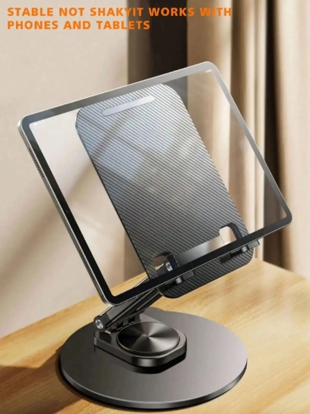 Picture of 360° Rotatable phone Tablet Dual Purpose Holder Adjustable Foldable Desktop Stand, Mobile Stand Holder Compatible For iPhone15 14 ipad Samsung Tablet Stand