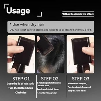 Picture of Instant Gray Root Coverage Hair Dye Stick Unisex Dyeing Powder Temporary Color Hair Dye Cream Pen Hair Chalk With Comb for Women & Men