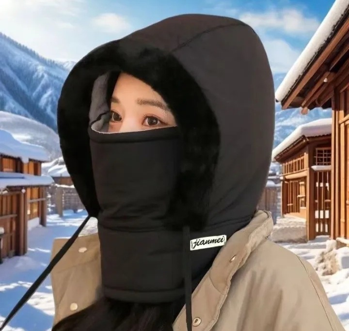 Picture of New Winter Windproof Riding Hat with Ear Protection Velvet Thick Face Mask Men's and Women's Warm