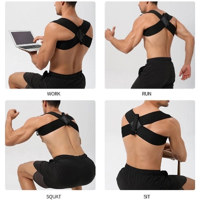 Picture of 1Pcs Adjustable Posture Corrector for Men Women - Upper Back Spine, Neck, Shoulder Clavicle Orthopedic Brace - for Bad Posture