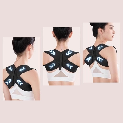 Picture of 【Popular Categories】 Back Brace Posture Corrector Belt Lumbar Shoulder Support Breathable Elastic Back Posture Correction Back Spine Orthopedic Brace BOYUAN