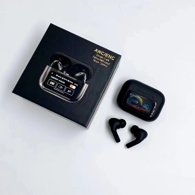 Picture of Airpods Pro New ANC/ENC A9 PRO 5th Generation Wireless Earbuds with LED Smart Touch Screen Display