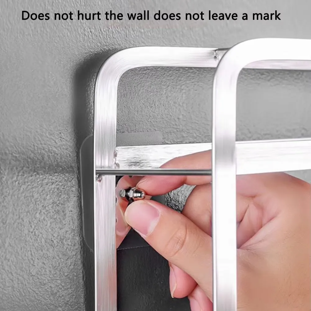 Picture of Screw Hooks with Nut Self Adhesive Hanging Holder Shelf Rack Mounted Photo Picture Wall Free Drill Kitchen Bathroom Decor