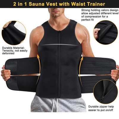Picture of Waist Trainer Slim Corset Back Waist Support Belt Men Back Brace Belt Fajas Lumbares Ortopedicas Protection Spine Support Vest