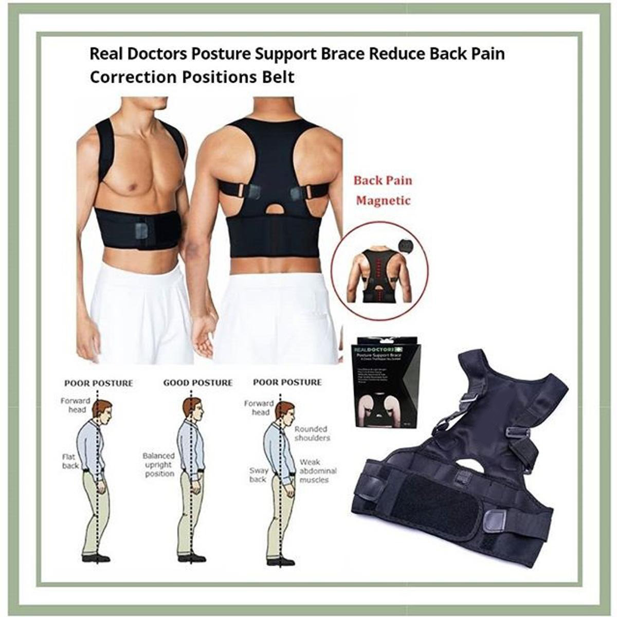 Picture of Real Doctors Sweat Belt Posture Brace Shoulder Back Support