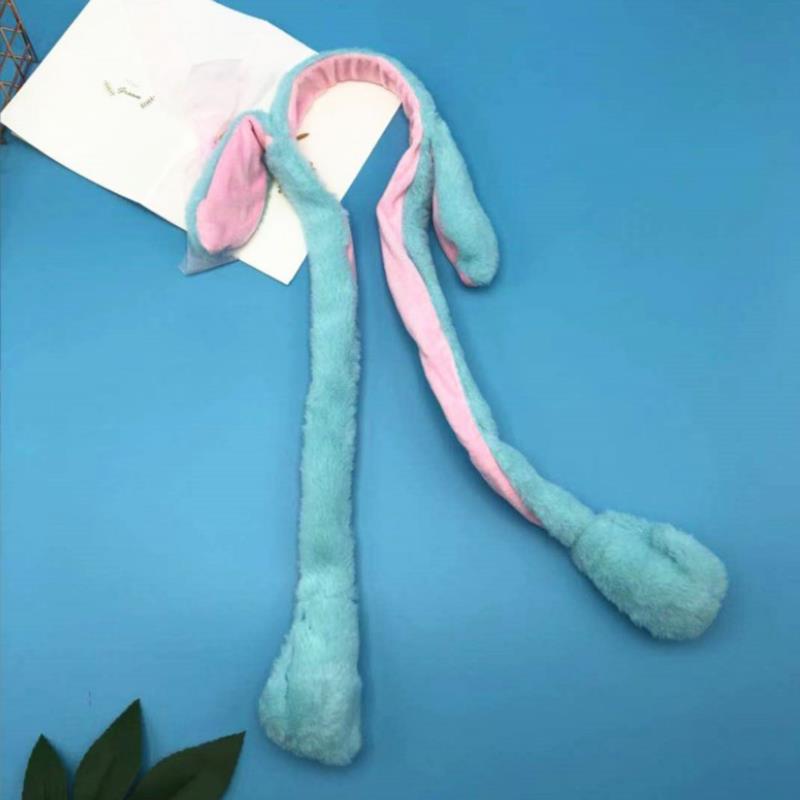 Picture of Bunny Ears Headband Moving Cute Warm Plush Airbag Rabbit Funny Gift Movable