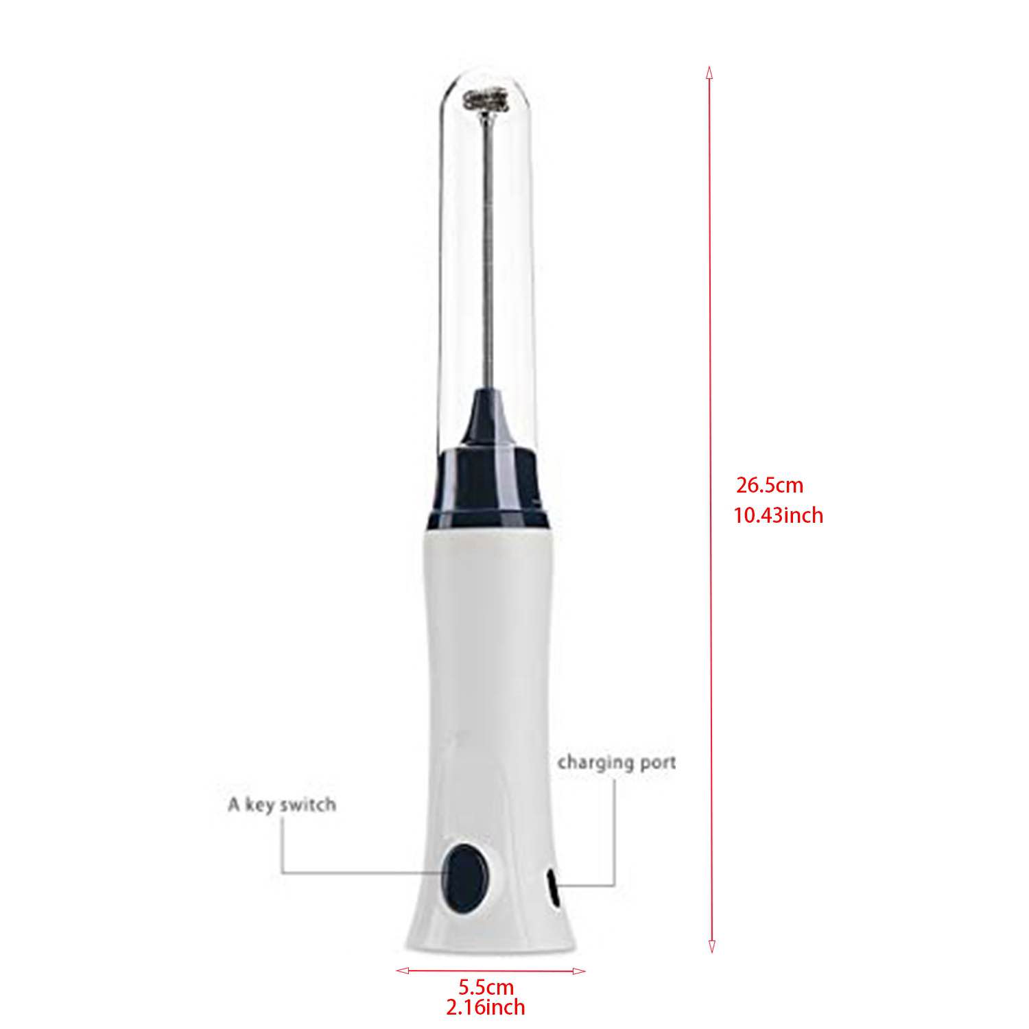 Picture of Rechargeable Portable Electric Egg Beater for Home Baking, Coffee, Cake Mixer, Handheld Cooking Stick, Handheld Type