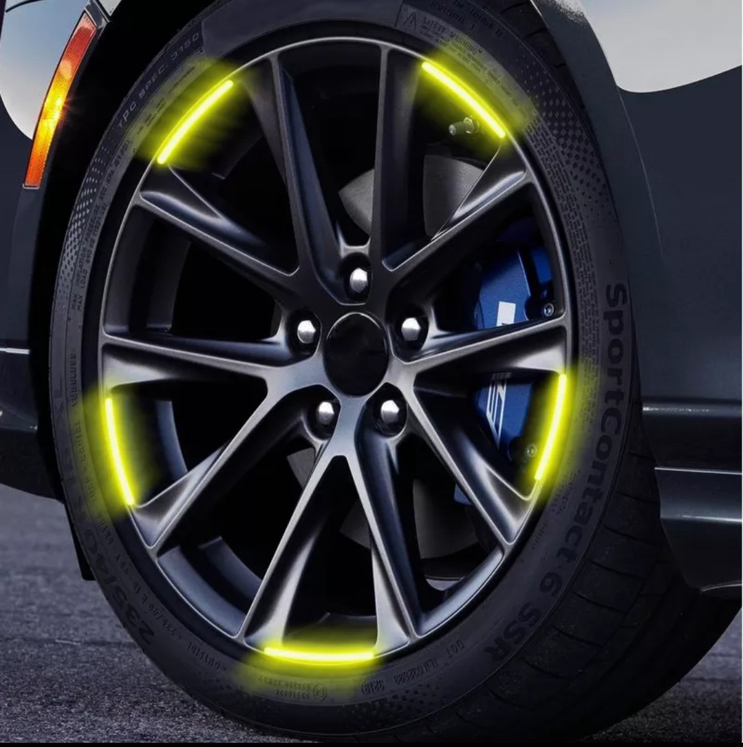 Picture of 10 pcs x Wheel Rim Reflective Sticker Car Bike Tire Reflective Waterproof Stickers