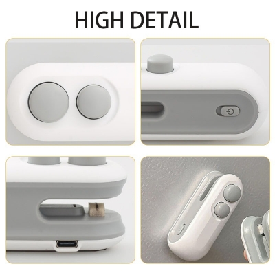 Picture of Mini Plastic Bag Sealer Portable Food Snack Sealing Machine USB Rechargeable Hand Pressure Heat-sealing Device