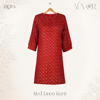 Picture of Red Linen Kurti