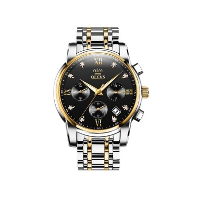 Picture of OLEVS 2858 Luxury Luminous Chronograph Men wristwatch-Silver Gold & Black
