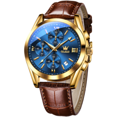 Picture of Olevs 2871 Chronograph Watch For Men-Browen Blue