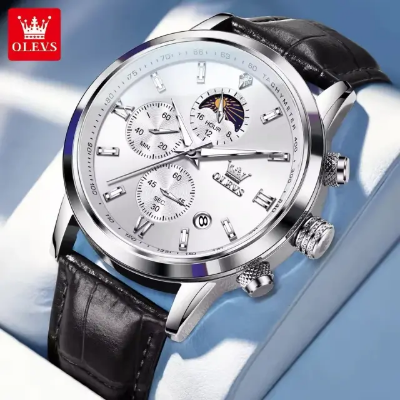 Picture of Olevs 2921 Watch For Men – Black White