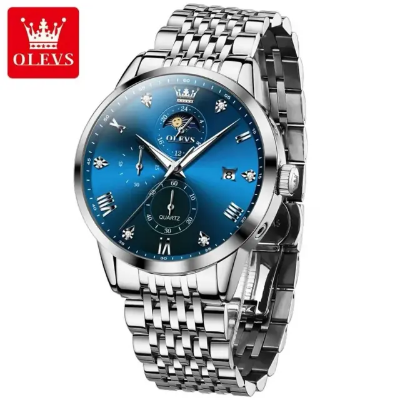 Picture of Olevs 2925 Watch For Men–Sliver Blue